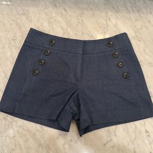 Ann Taylor Loft Sailor Shorts "Lightweight Denim" | Size 0 | Like New